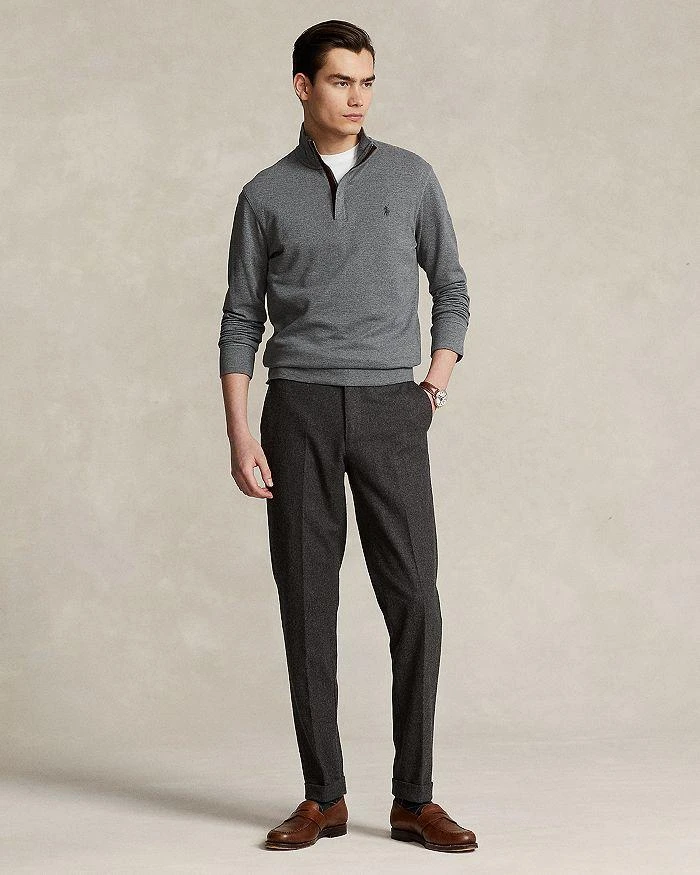 商品Ralph Lauren|Cotton Blend Double Knit Quarter Zip Mock Neck Sweater,价格¥522,第2张图片详细描述