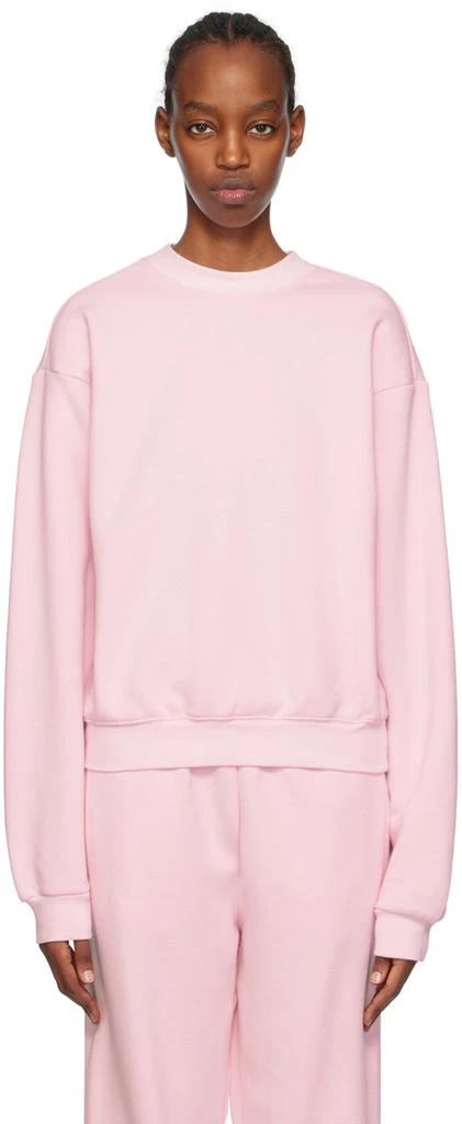 商品SKIMS|Pink Cotton Fleece Classic Crewneck Sweatshirt,价格¥646,第1张图片