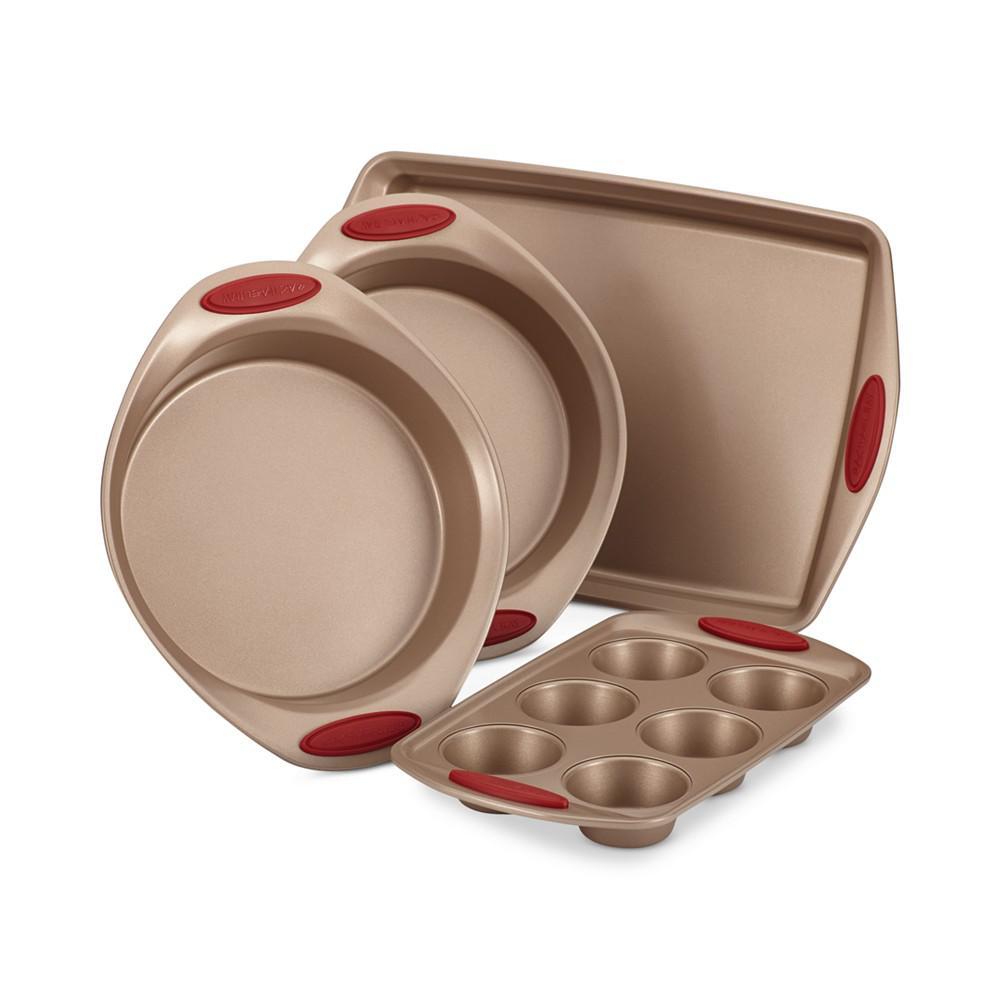 商品Rachael Ray|Cucina 4-Pc. Cranberry Red Nonstick Bakeware Set,价格¥338,第1张图片