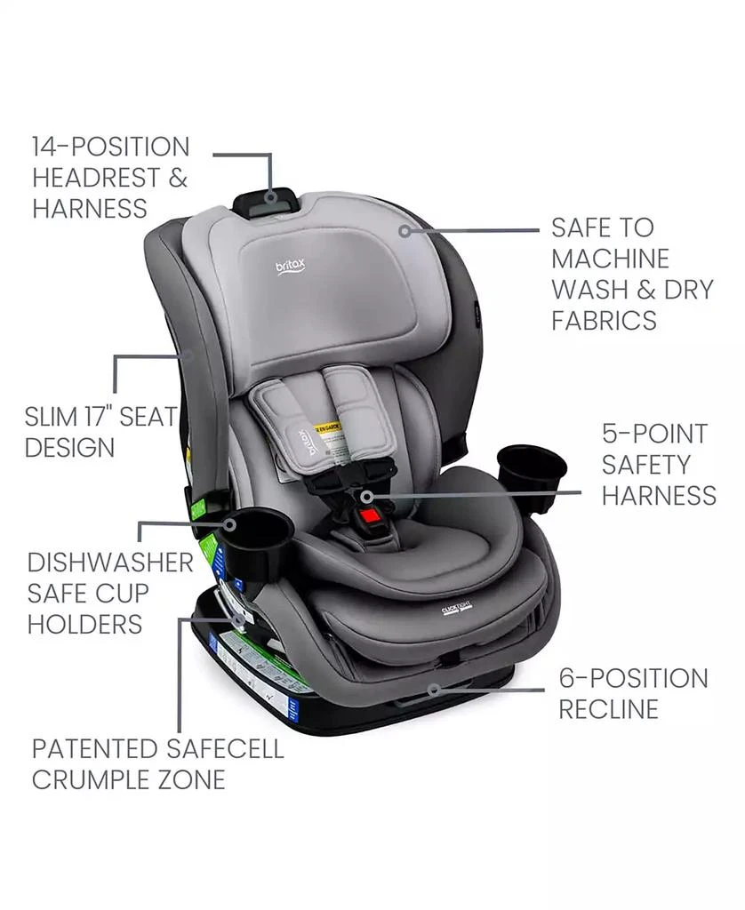 商品Britax|Poplar Baby Boy or Baby Girl Convertible Car Seat,价格¥2314,第3张图片详细描述