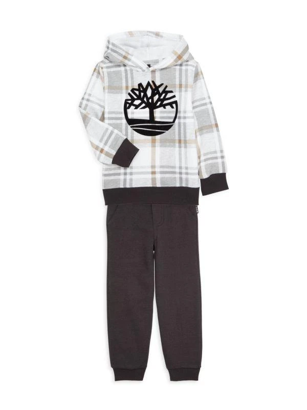 商品Timberland|Boy's 2-Piece Logo Graphic Hoodie & Joggers Set,价格¥201,第1张图片