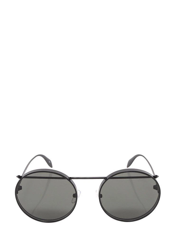 商品Alexander McQueen|Alexander McQueen Eyewear Piercing Round Framed Sunglasses,价格¥2260,第1张图片