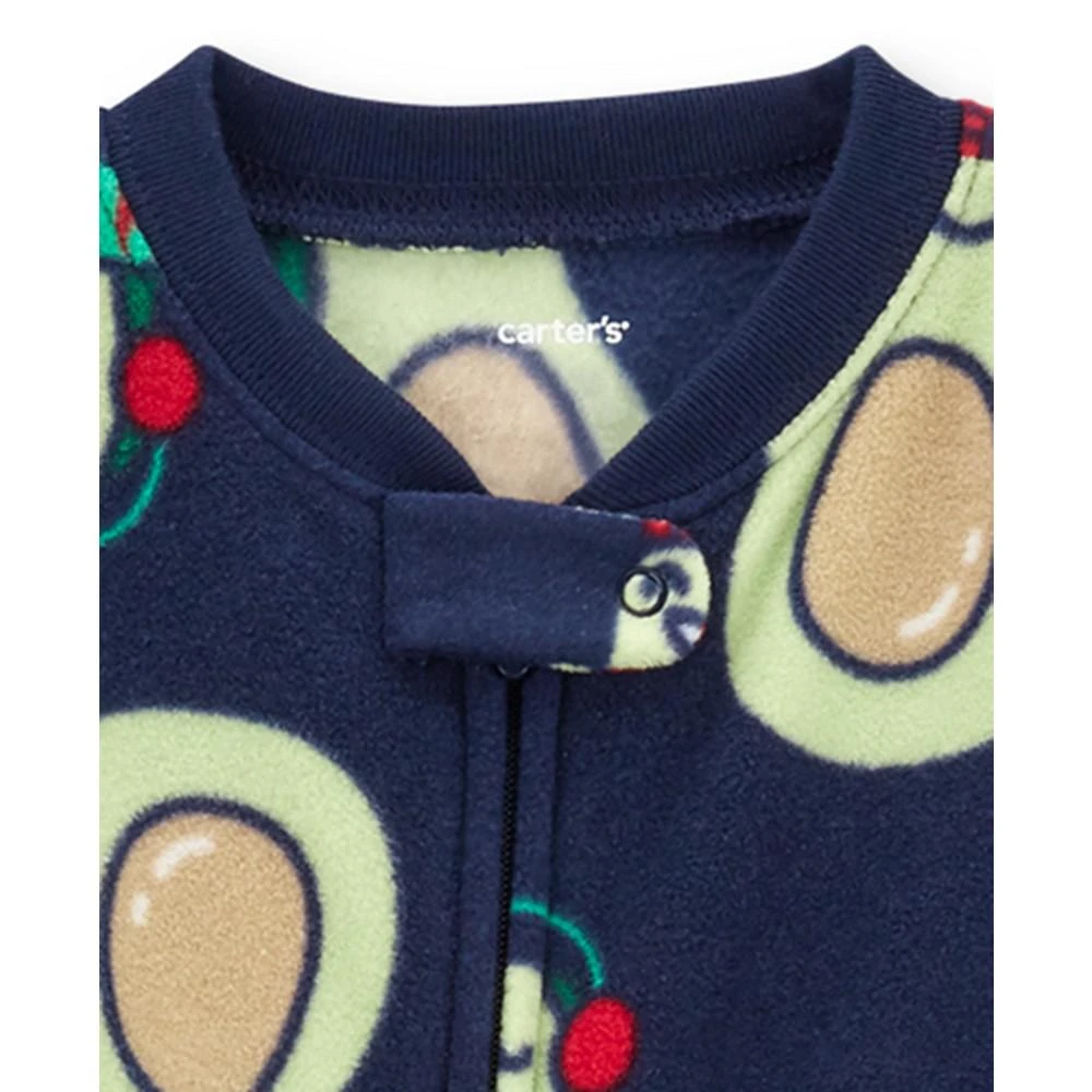 商品Carter's|Baby Holiday Avocado Fleece Footie Pajamas,价格¥66,第2张图片详细描述