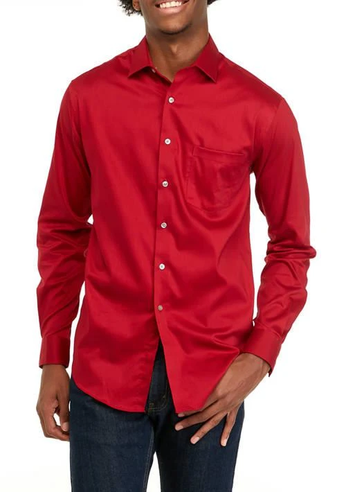 商品Van Heusen|Heusen Mens Ultra Wrinkle Free Stretch Collar Shirt,价格¥196,第1张图片