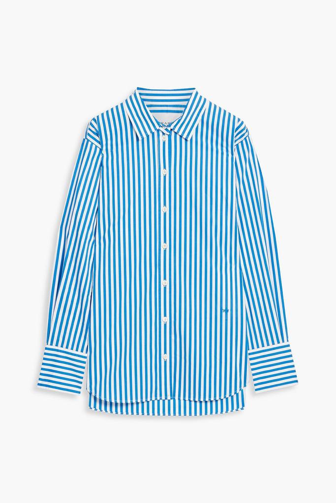 Oversized striped cotton-poplin shirt商品第1张图片规格展示