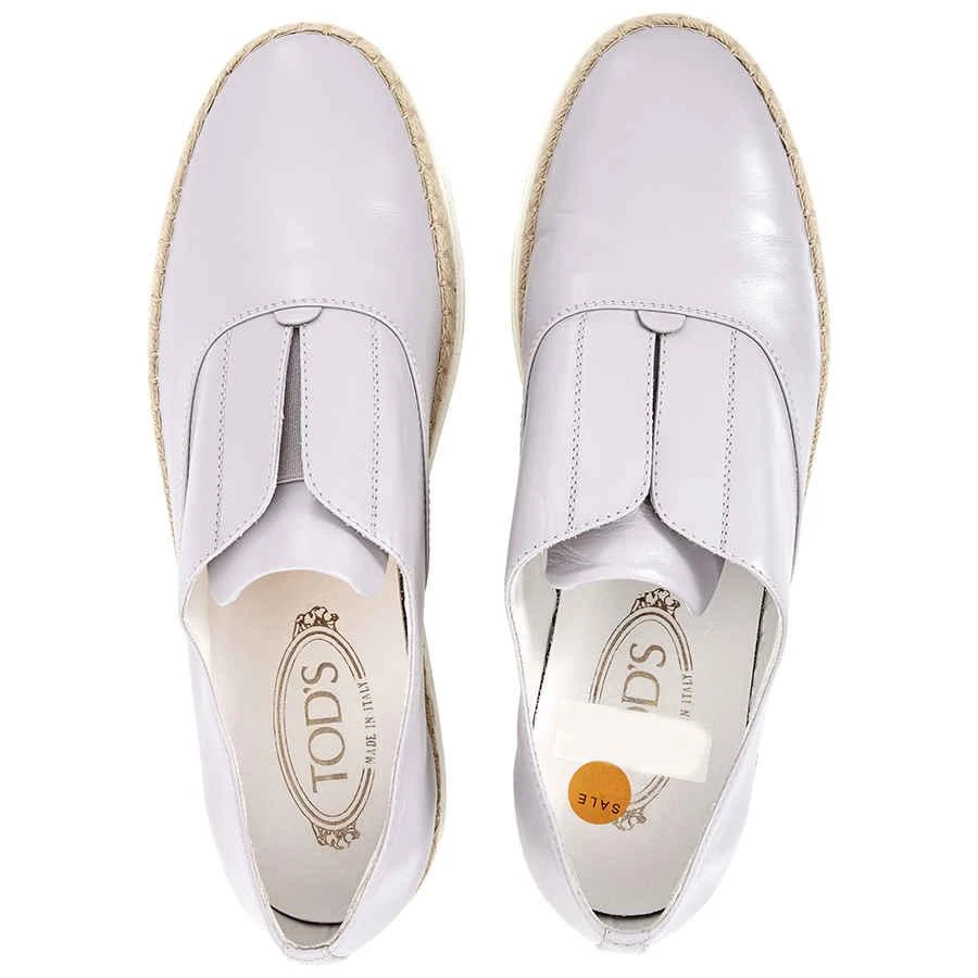 商品Tod's|Womens Espadrilles Leather Slip On Shoes in Medium Cement,价格¥1149,第3张图片详细描述