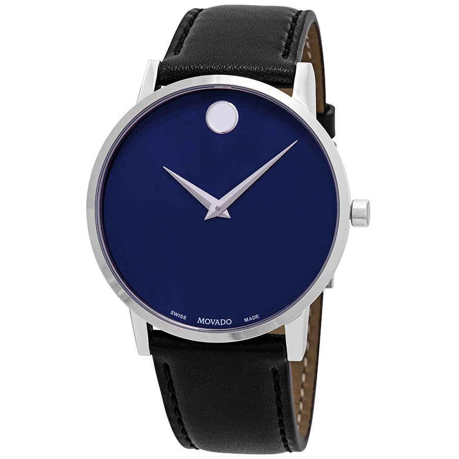 商品Movado|Movado Museum Classic Blue Dial Mens Watch 0607270,价格¥2976,第1张图片