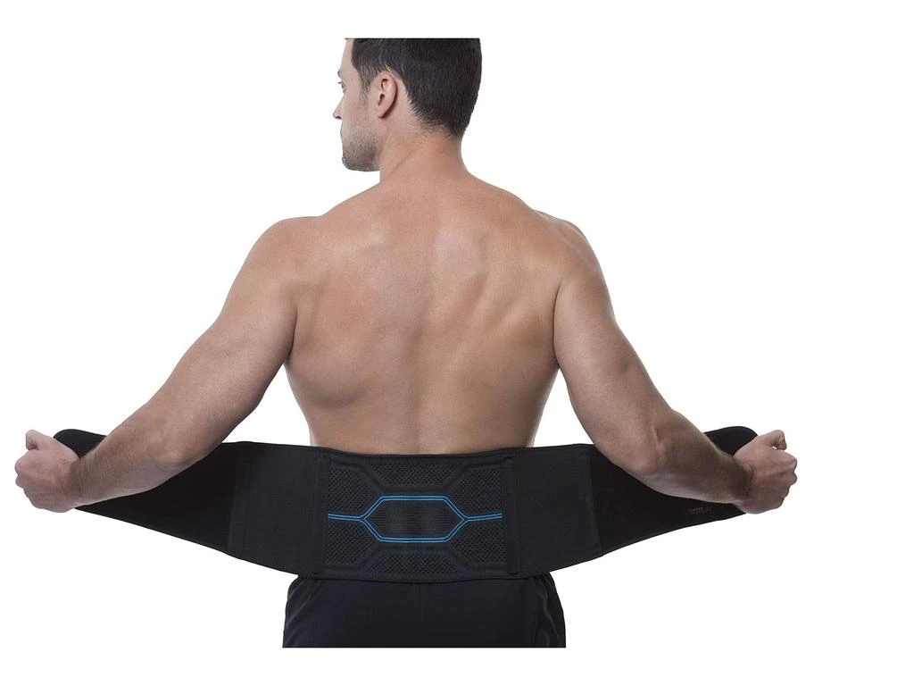 商品Copper Fit|ICE Unisex Adjustable Compression Back Brace Infused with Menthol and Coq10, Black,价格¥150,第1张图片