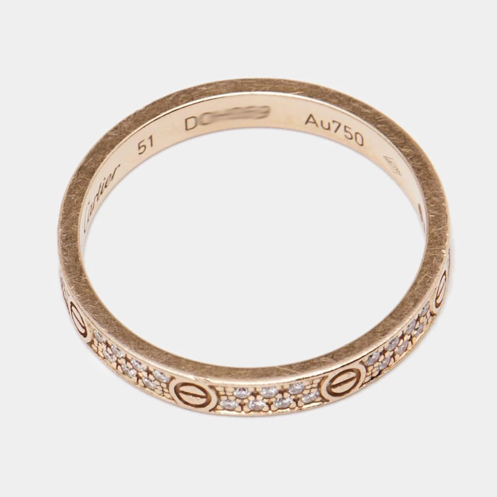 商品[二手商品] Cartier|Cartier Love Diamonds 18k Rose Gold Small Model Band Ring Size 51,价格¥21336,第5张图片详细描述