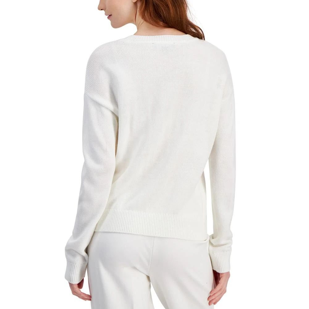 商品Tommy Hilfiger|Women's Tinsel-Logo Long-Sleeve Sweater,价格¥599,第2张图片详细描述