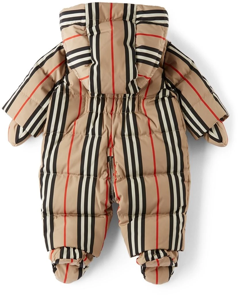 商品Burberry|Baby Down Icon Stripe N6-River Puffer Snowsuit,价格¥2144,第2张图片详细描述