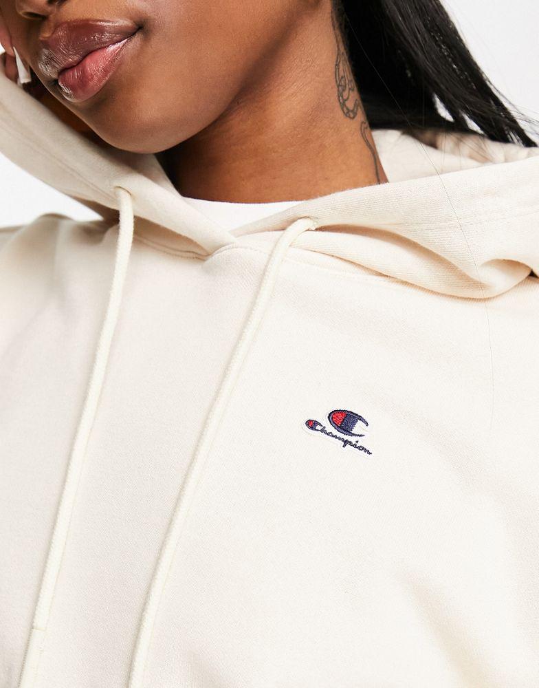 Champion hoodie with small logo in tan商品第2张图片规格展示