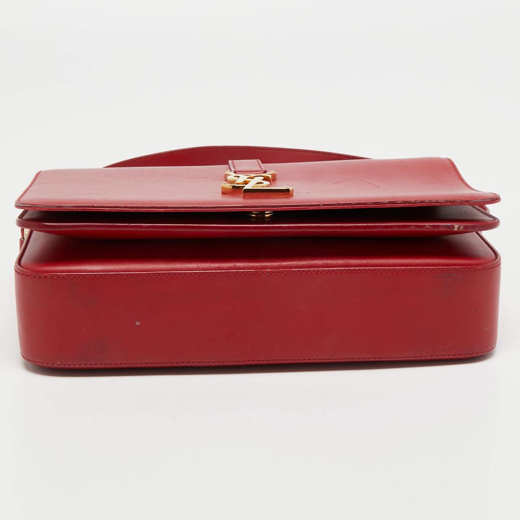Saint Laurent Red Leather Medium Monogram Universite Shoulder Bag商品第8张图片规格展示