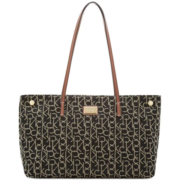 商品Calvin Klein|Teodora Extra-Large Signature Tote,价格¥613,第1张图片
