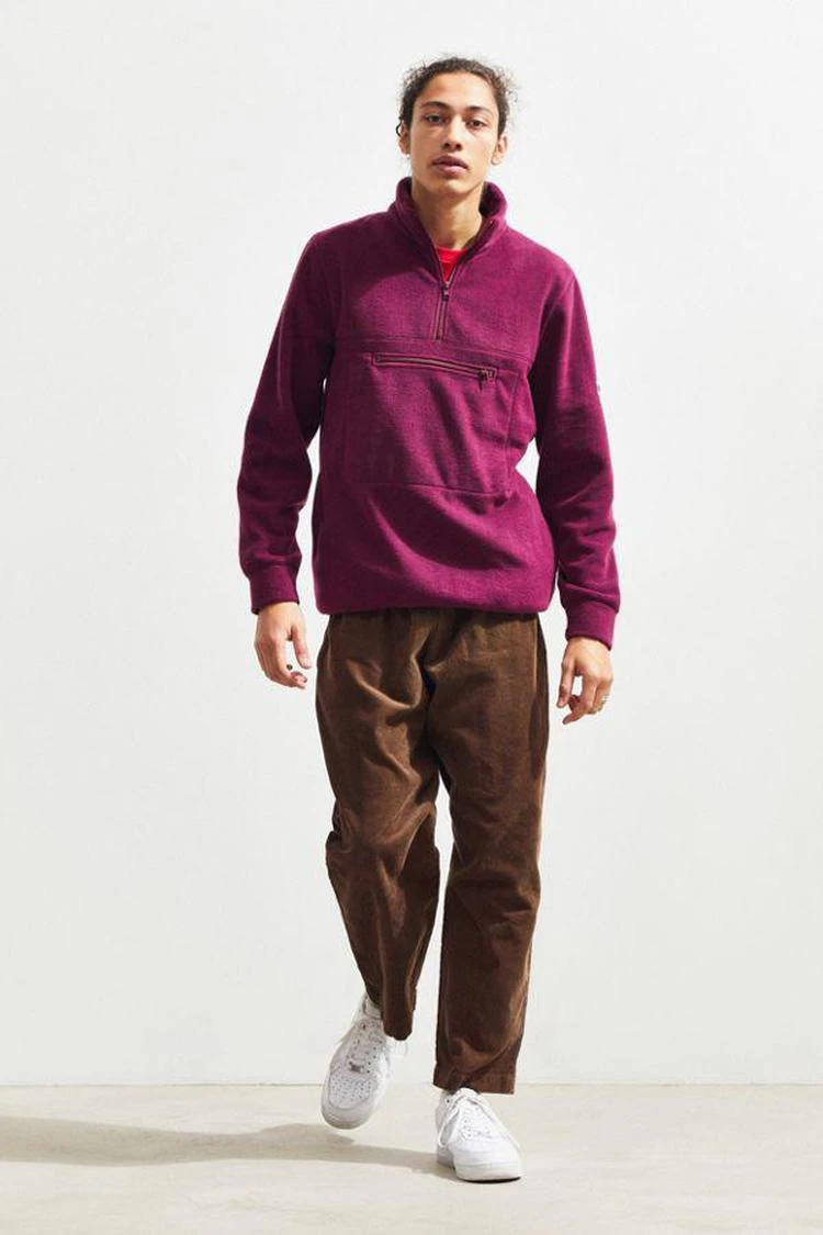 Stussy Polar Fleece Mock Neck Pullover Sweatshirt 商品