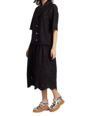 商品Ganni|Broderie Anglaise Midi Shirtdress,价格¥826,第3张图片详细描述