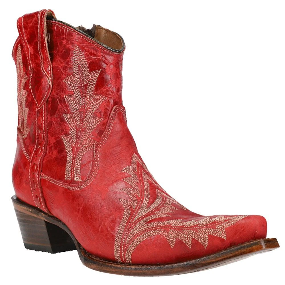 商品Corral Boots|Embroidered Snip Toe Cowboy Booties,价格¥1042,第2张图片详细描述