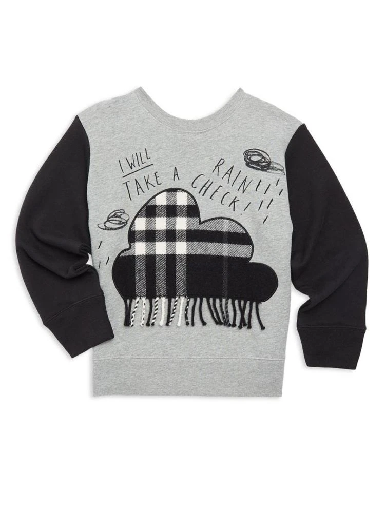 商品Burberry|Little Boy's & Boy's Rain Check Cotton Sweatshirt,价格¥724,第1张图片