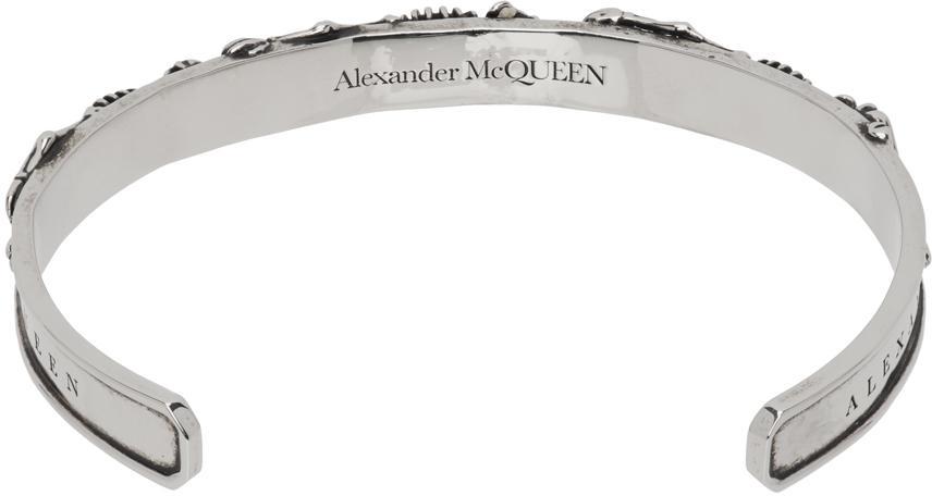 商品Alexander McQueen|Silver Dancing Skeleton Cuff,价格¥2450,第4张图片详细描述