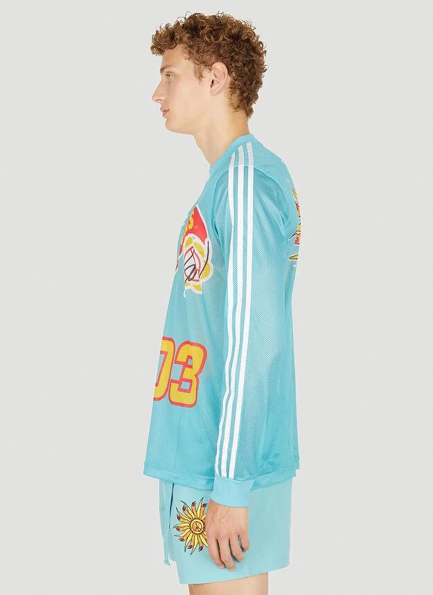 商品Adidas|Graphic Mesh Long Sleeve Top in Blue,价格¥337,第3张图片详细描述