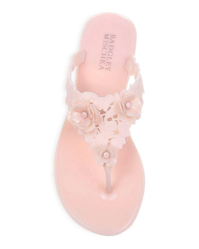 商品Badgley Mischka|Bali Floral Jelly Flip-Flops,价格¥740,第3张图片详细描述