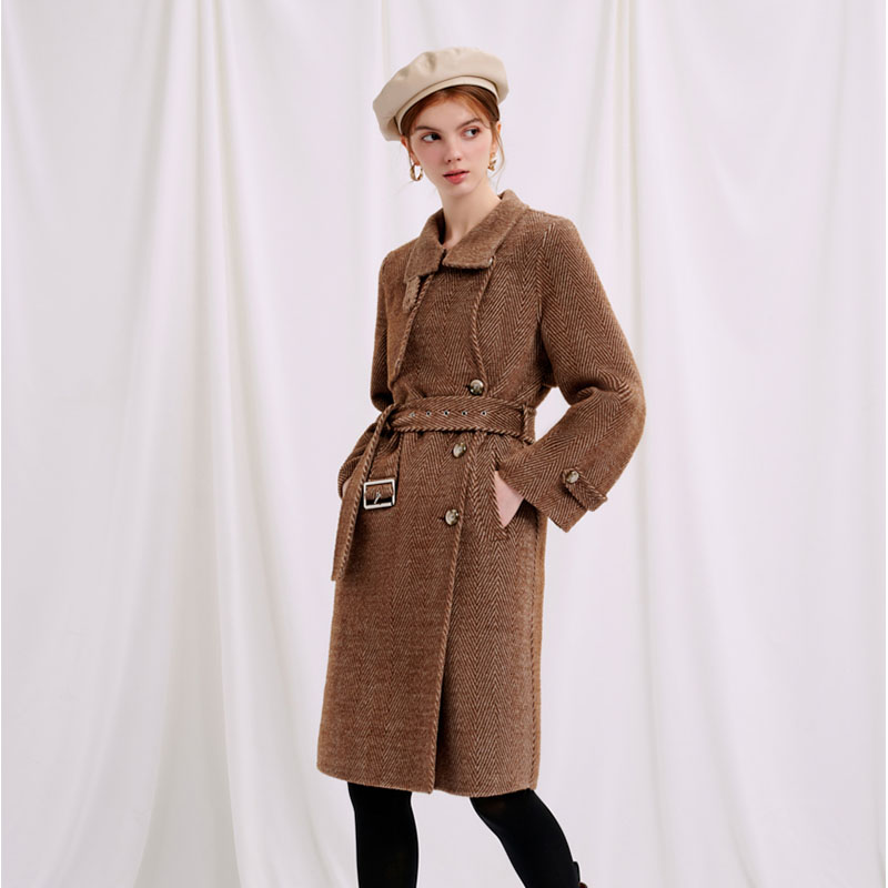 Shelby Wool Coat - Chocolate | Shelby羊毛大衣 - 巧克力色商品第2张图片规格展示