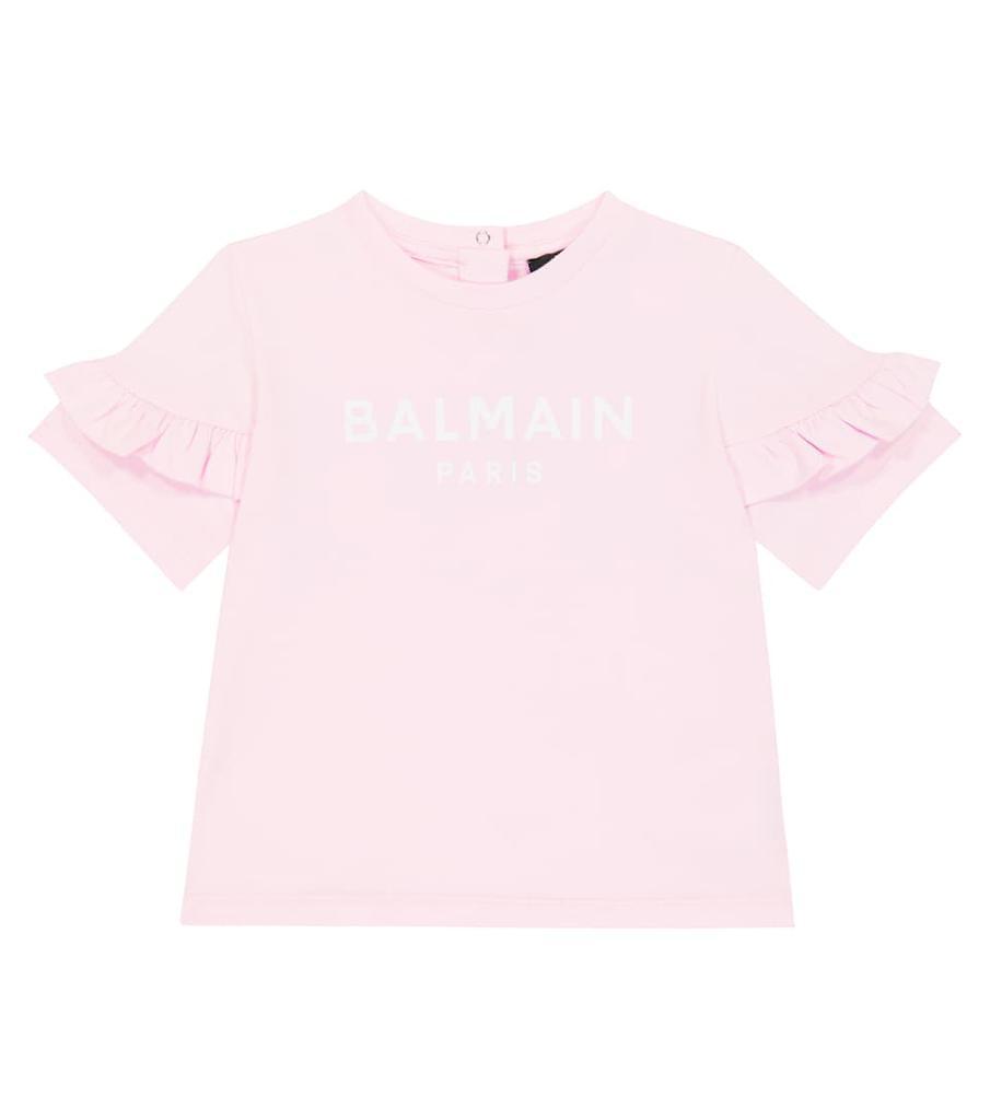 商品Balmain|Baby logo cotton T-shirt,价格¥770,第1张图片
