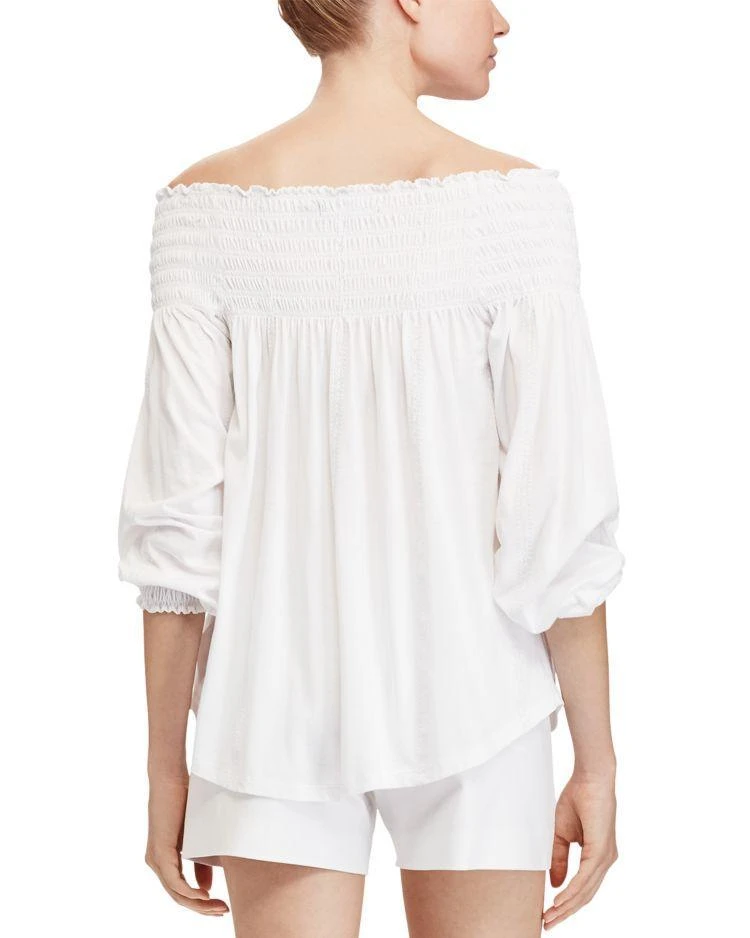 商品Ralph Lauren|Lauren Ralph Lauren Smocked Off-the-Shoulder Top,价格¥164,第2张图片详细描述