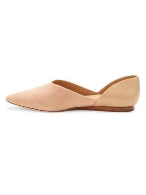 商品Vince|Cornelia Suede & Leather Ballet Flats,价格¥487,第4张图片详细描述