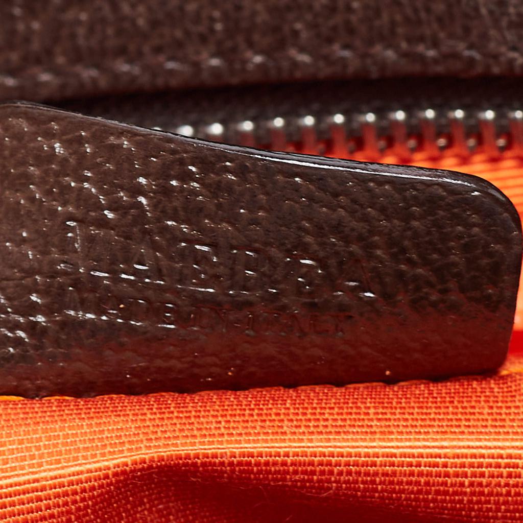 Bvlgari Brown Logo Mania Fabric and Leather Boston Bag商品第10张图片规格展示