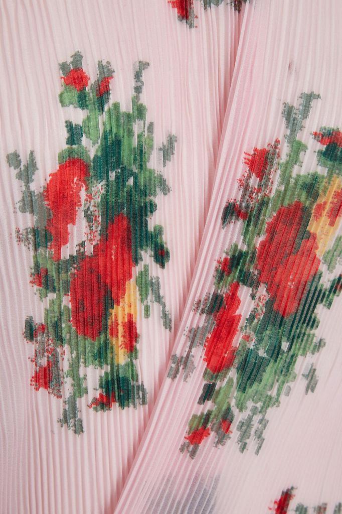 商品Ganni|Floral-print plissé-georgette blouse,价格¥376,第6张图片详细描述