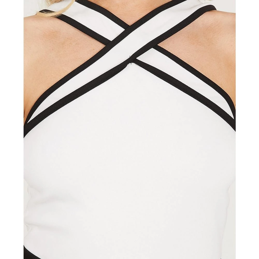 商品QUIZ|Scuba Crepe Contrast Halter Jumpsuit,价格¥663,第4张图片详细描述