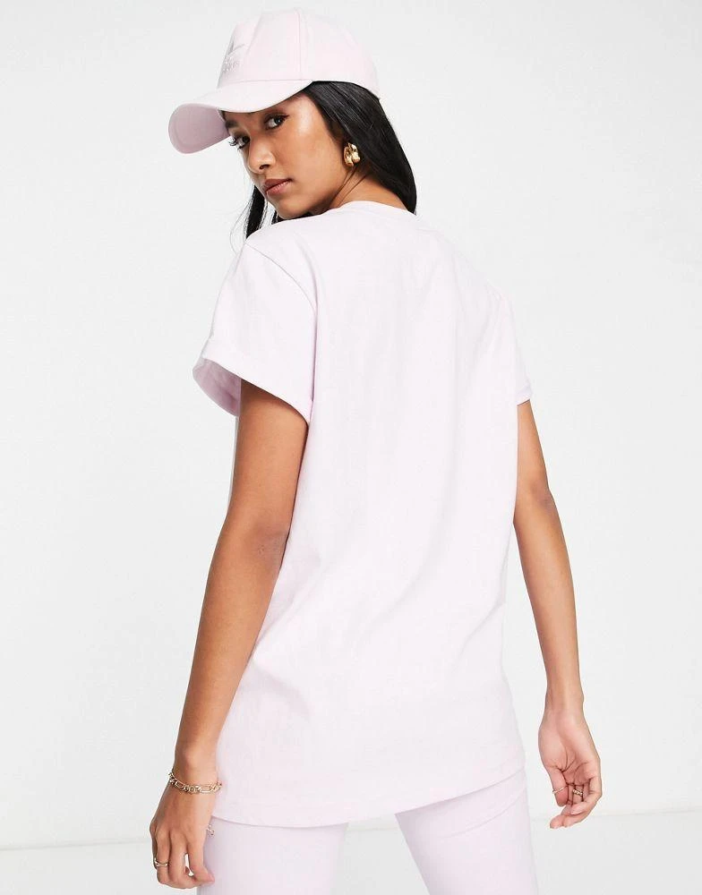 商品Adidas|adidas Originals '80's Aerobic' roll sleeve t-shirt with trefoil in pink,价格¥200,第2张图片详细描述