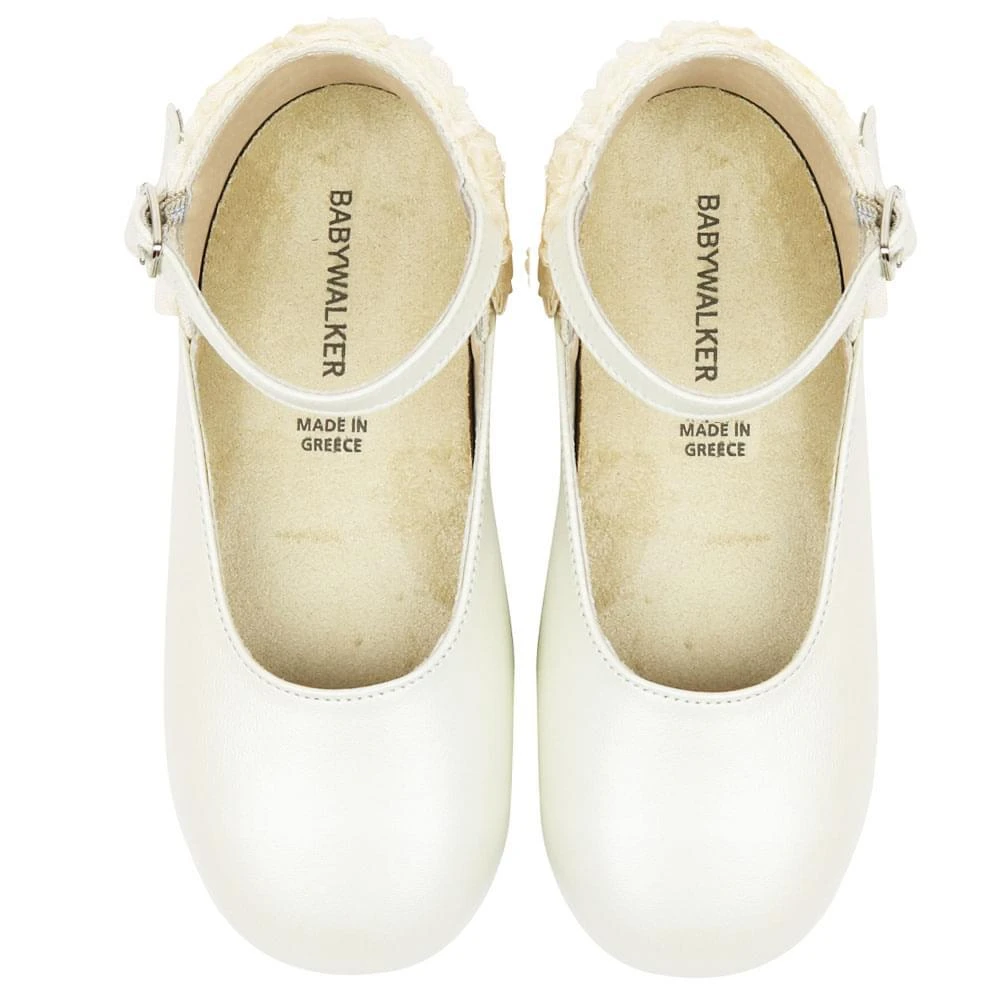 商品Babywalker|Ivory Flower Detail Shoes,价格¥391,第4张图片详细描述