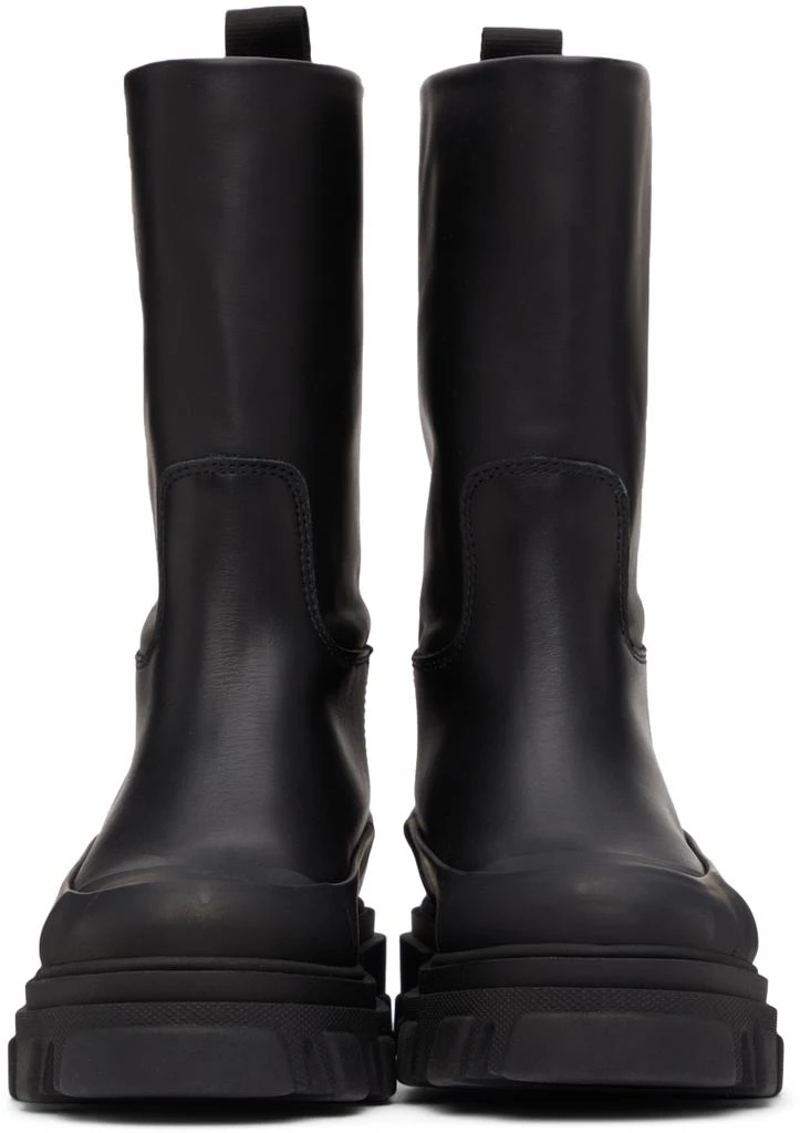 商品Ganni|Black Leather Tubular Boots,价格¥2064,第2张图片详细描述