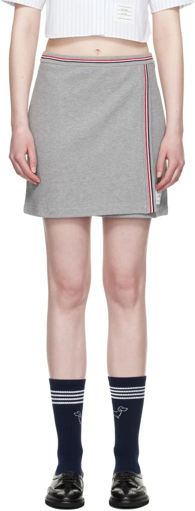 商品Thom Browne|Gray Cotton Waffle Miniskirt,价格¥5190,第1张图片