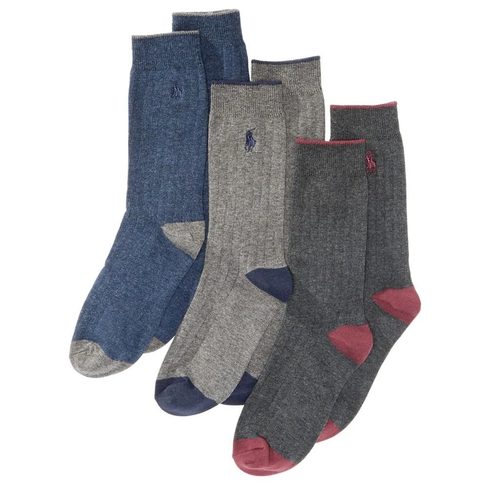 商品Ralph Lauren|3-Pk. Ribbed Dress Socks, Toddler Boys, Little Boys & Big Boys,价格¥140,第1张图片