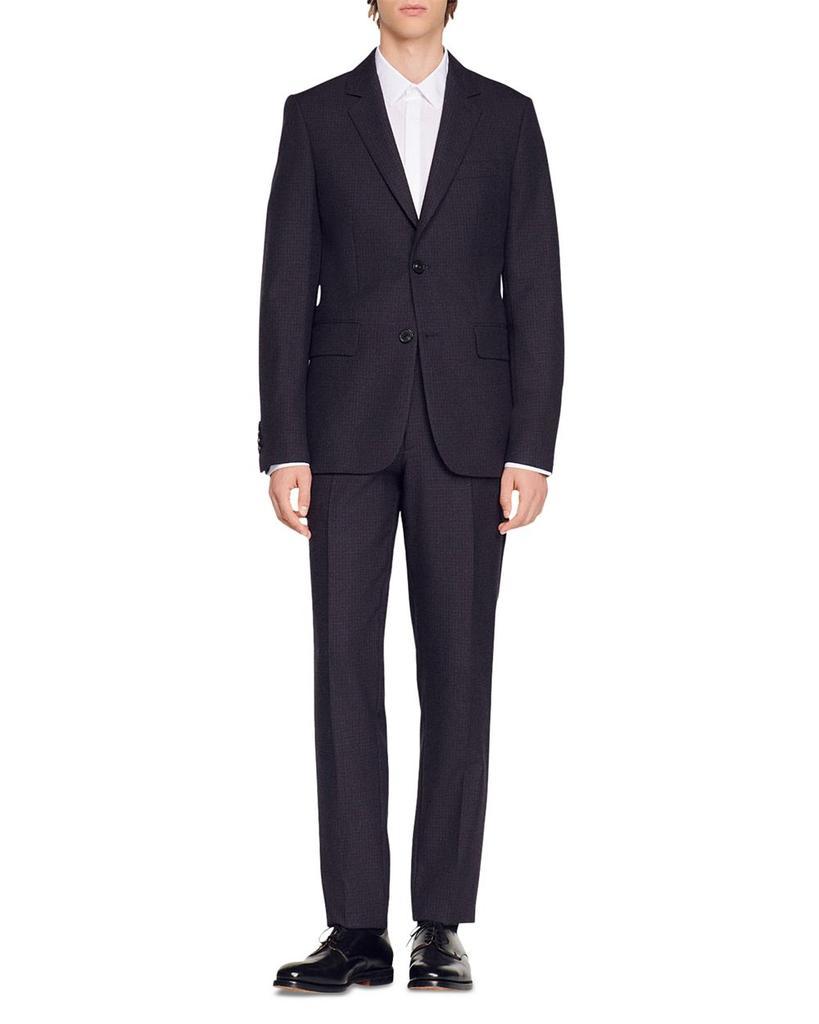 商品Sandro|Formal Houndstooth Classic Fit Suit Jacket,价格¥5544,第1张图片