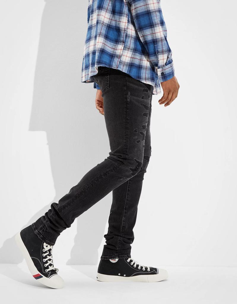 商品AE|AE AirFlex+ Patched Stacked Skinny Jean,价格¥372,第5张图片详细描述