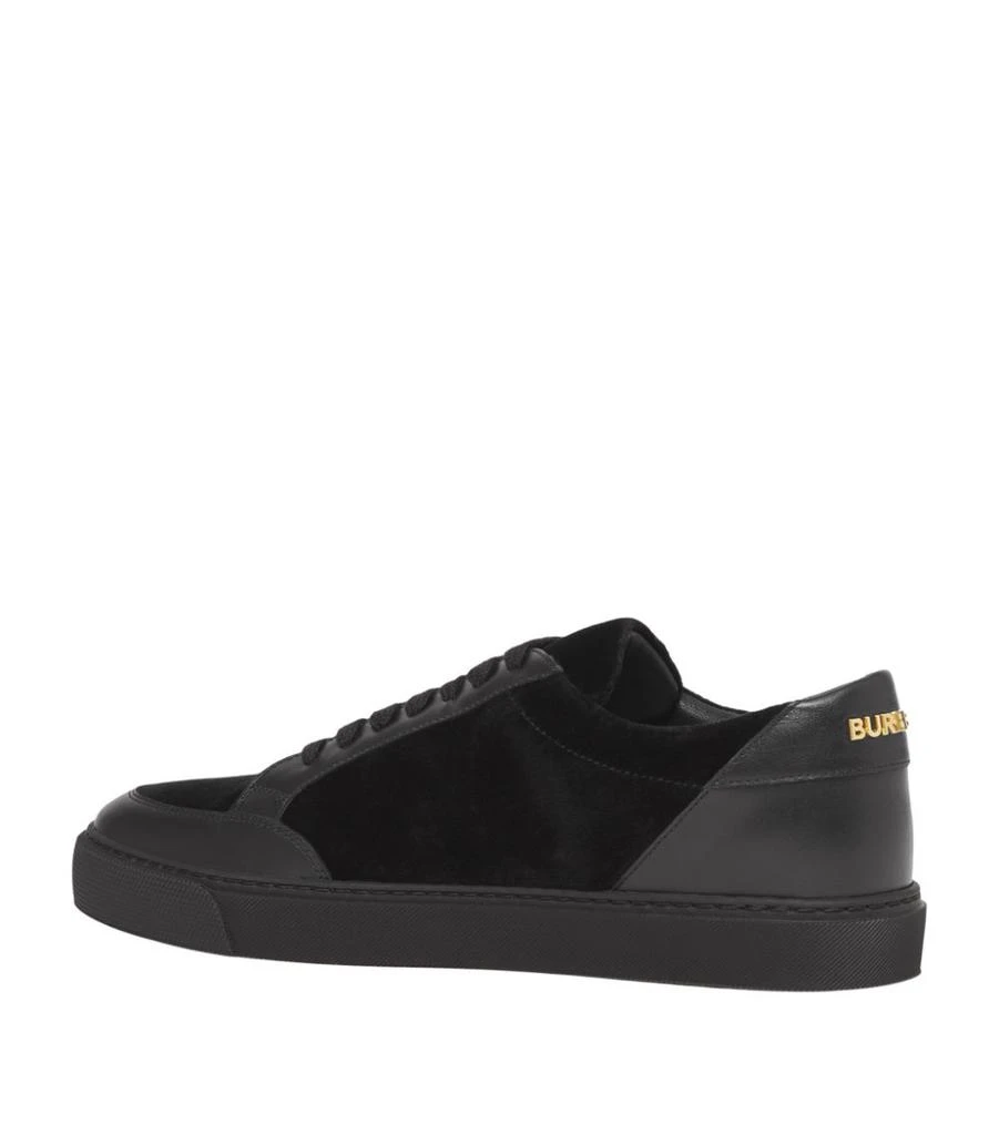 Leather Velvet-Panel Sneakers 商品