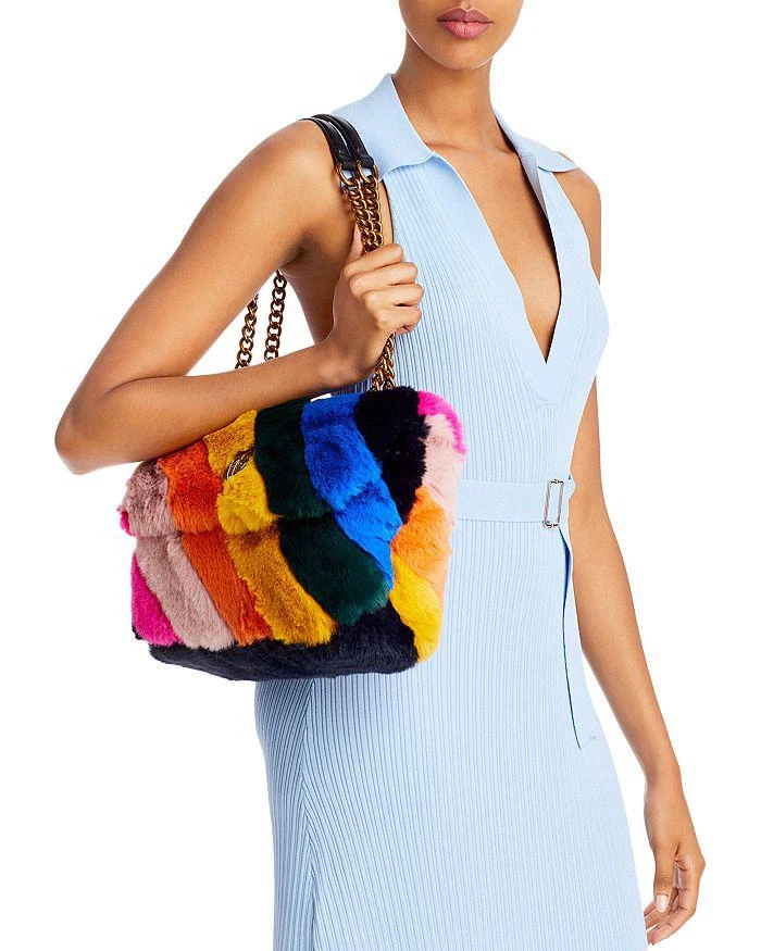 商品Kurt Geiger|Kensington Rainbow Faux Fur Shoulder Bag,价格¥1545,第2张图片详细描述