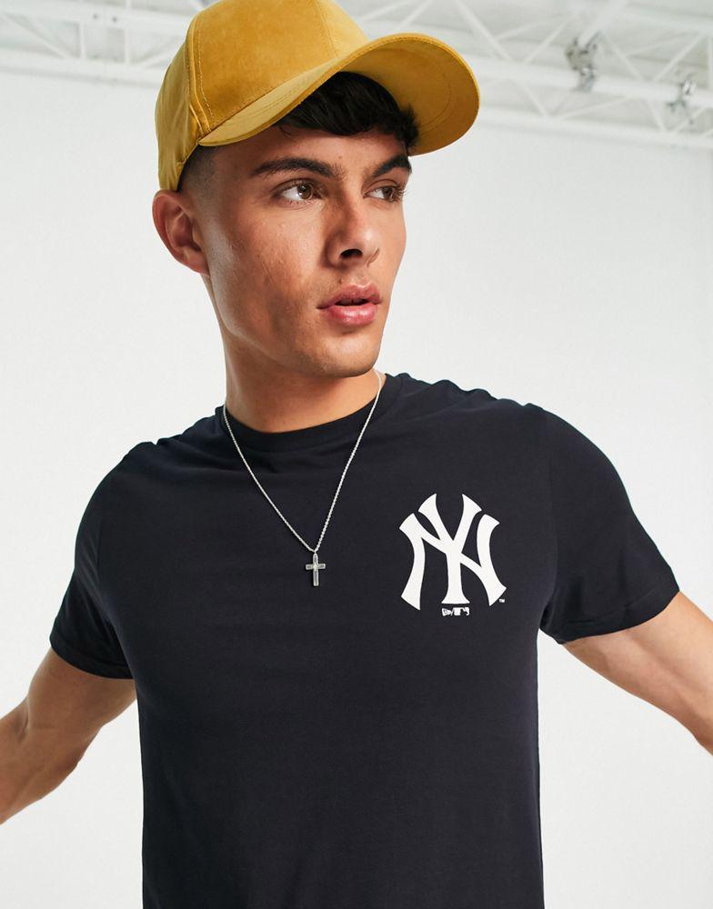 商品New Era|New Era New York Yankees food backprint t-shirt in navy,价格¥245,第5张图片详细描述