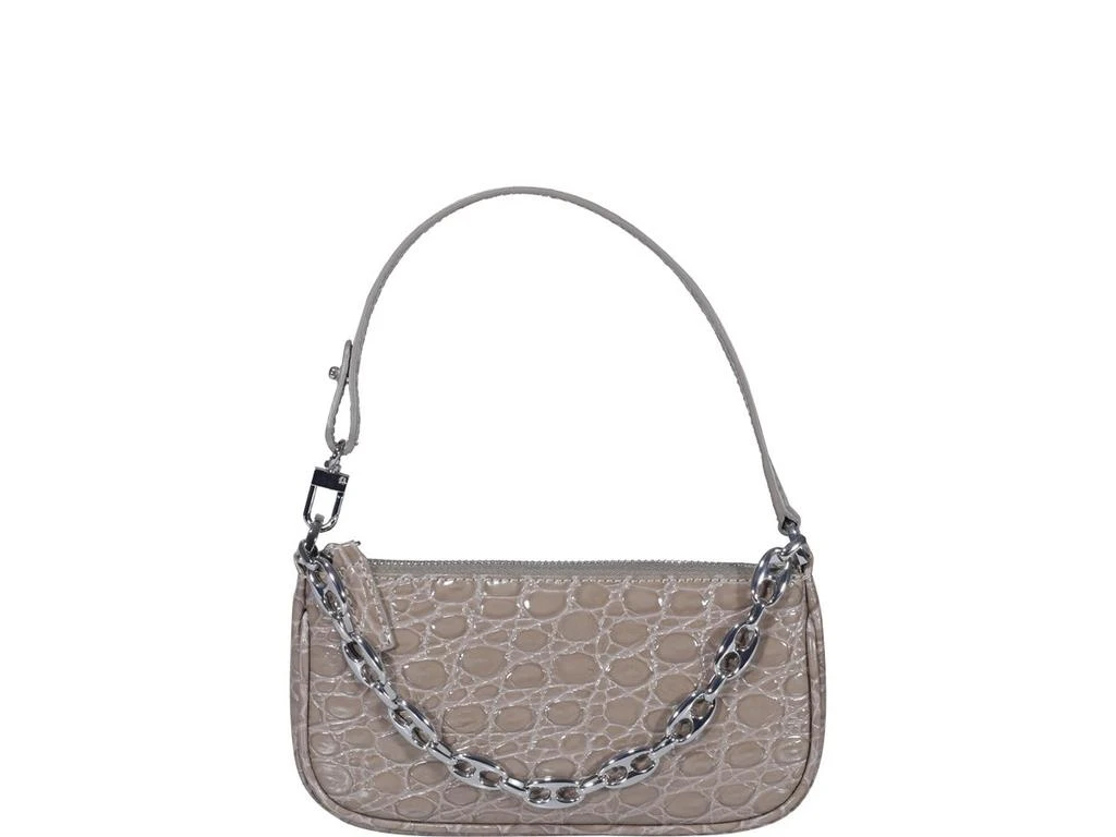 商品by FAR|By Far Rachel Embossed Chain Detailed Mini Shoulder Bag,价格¥1276,第1张图片