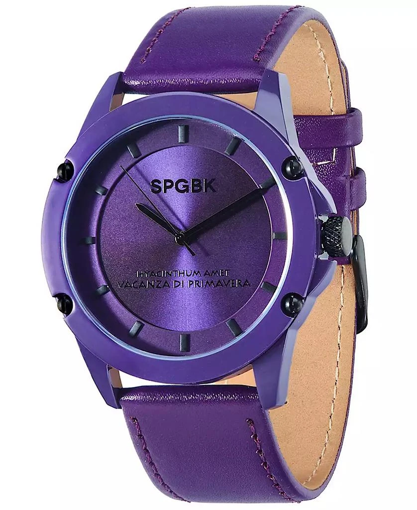 商品SPGBK Watches|Unisex Britt Purple Leather Band Watch,价格¥615,第1张图片