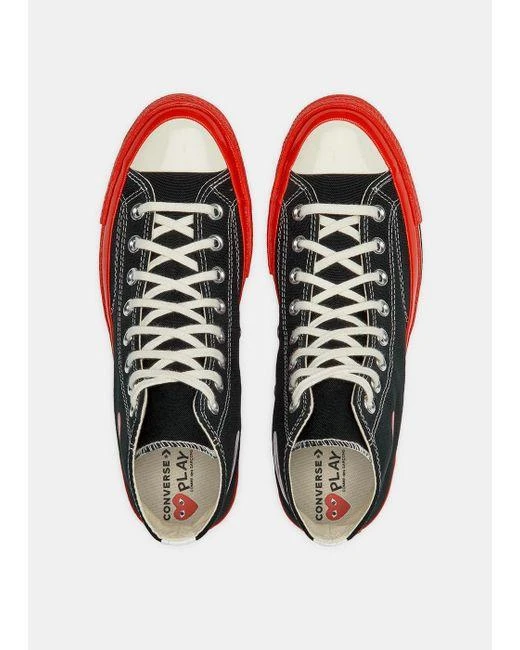 商品Comme des Garcons|COMME DES GARCONS PLAY X CONVERSE RED SOLE HIGH TOP,价格¥1107,第2张图片详细描述