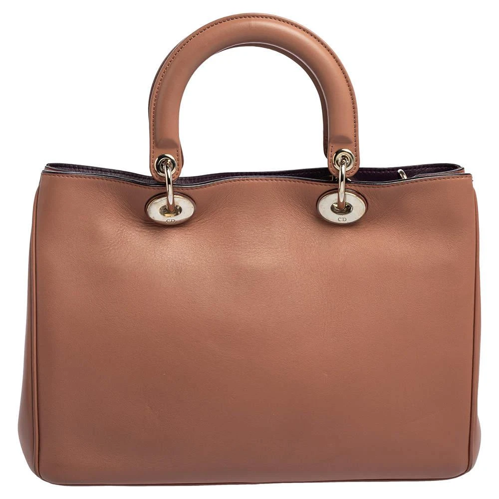 商品[二手商品] Dior|Dior Old Rose Leather Medium Diorissimo Shopper Tote,价格¥8325,第4张图片详细描述