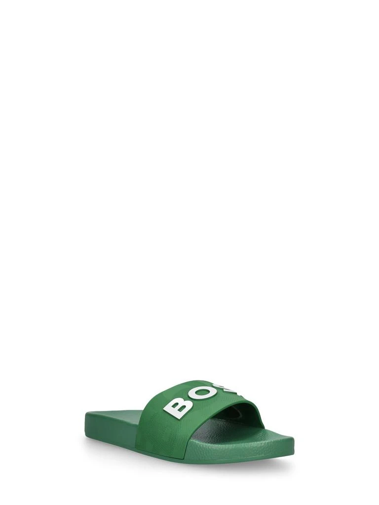 商品Hugo Boss|Logo Print Rubber Slide Sandals,价格¥202,第2张图片详细描述