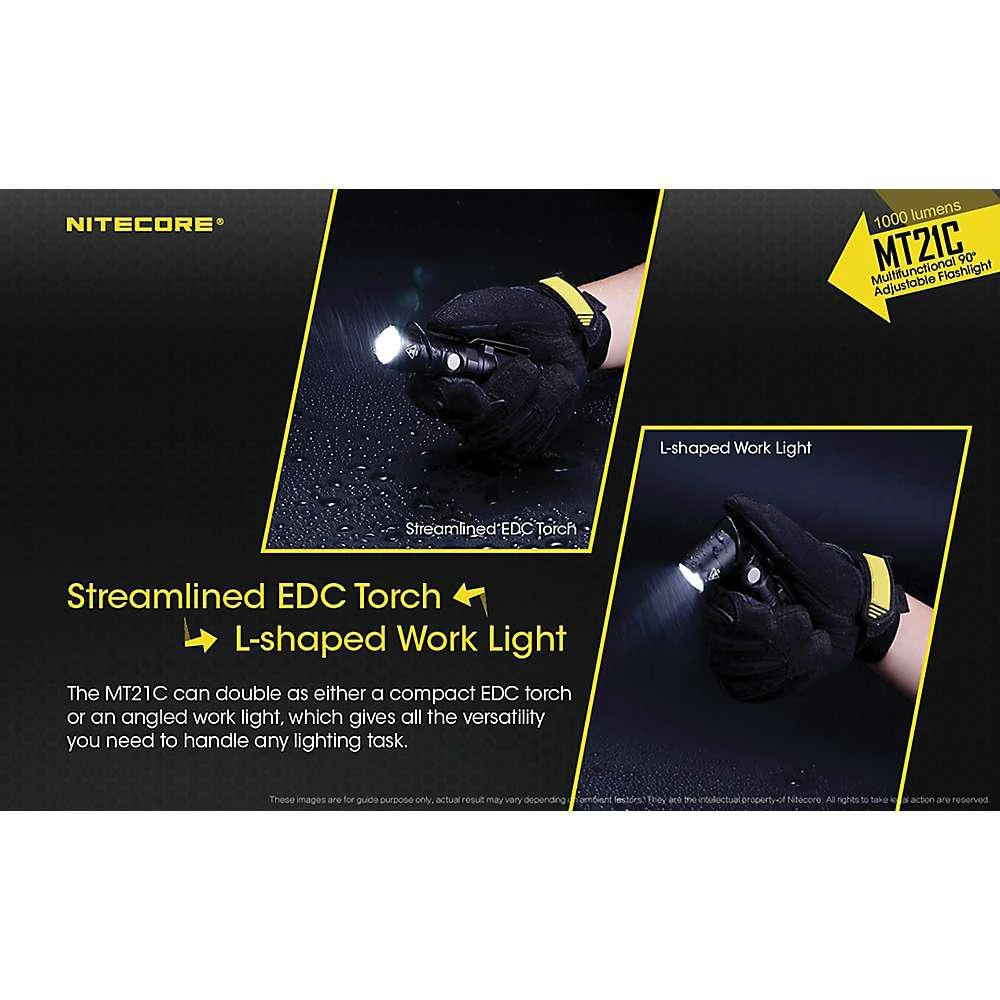 NITECORE MT21C 1000 Lumen Multifunctional 90 Degree Adjustable Flashlight 商品