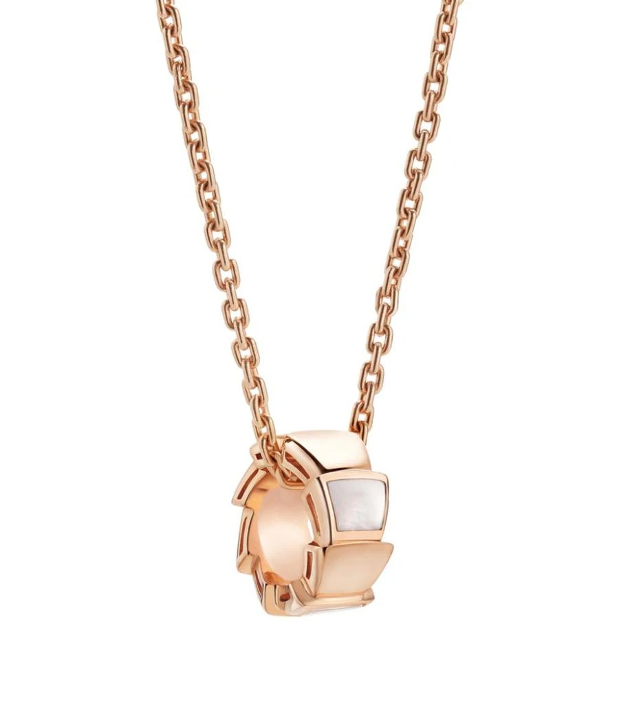商品BVLGARI|Rose Gold, Diamond and Mother-of-Pearl Serpenti Necklace,价格¥25855,第2张图片详细描述
