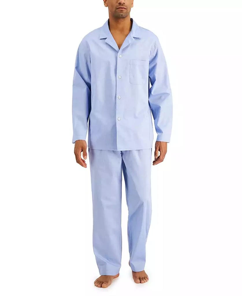 商品Club Room|Men's 2-Pc. Solid Oxford Pajama Set, Created for Macy's,价格¥150,第1张图片